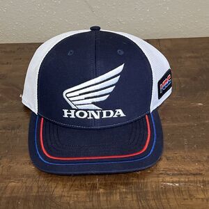 HONDA HRC Snapback Hat Trucker Mesh Embroidered